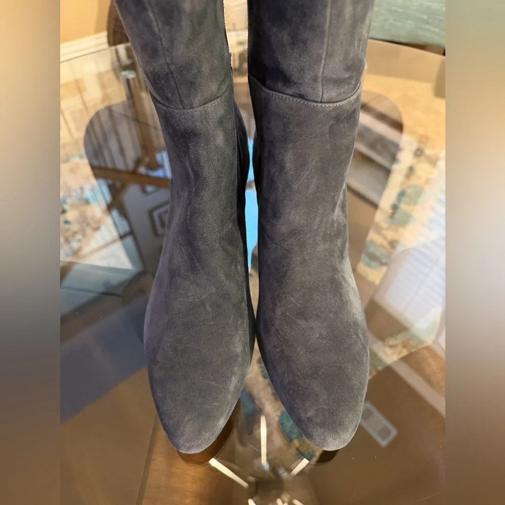 NEW White House Black Market Gray Suede Over the knee Boots, size‎ 9.5